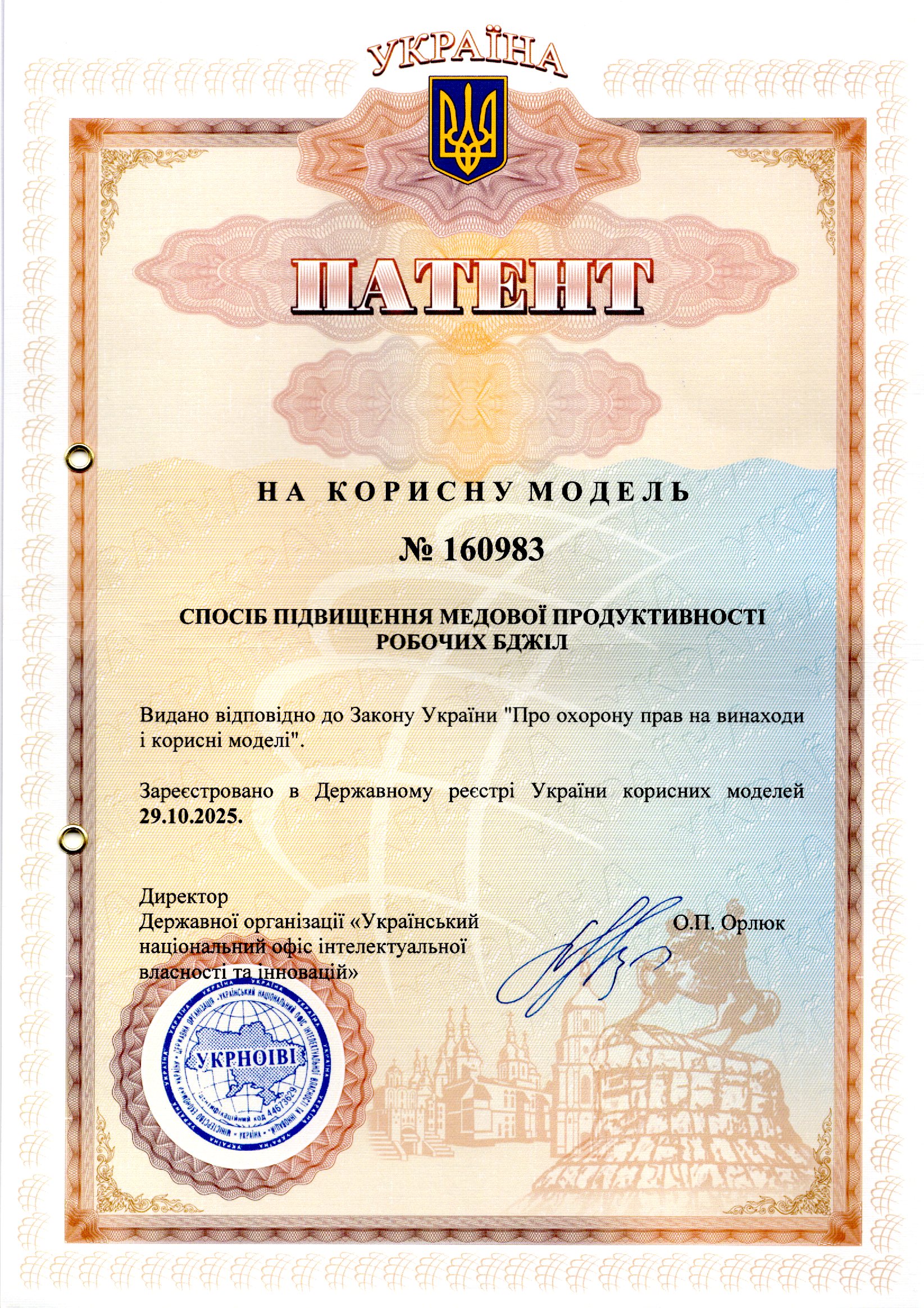 СПОСІБ ПІДВИЩЕННЯ МЕДОВОЇ ПРОДУКТИВНОСТІ РОБОЧИХ БДЖІЛ